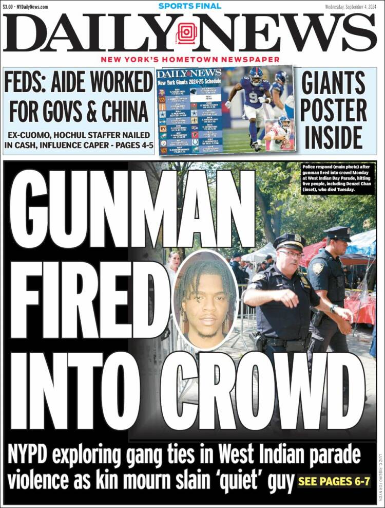 Portada de Daily News - New York (USA)