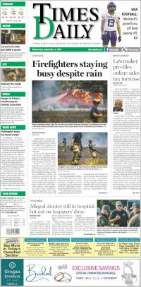 Portada de Times Daily (USA)