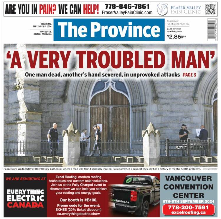 Portada de The Province (Canadá)