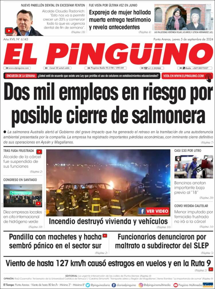 Portada de El Pingüino (Chile)
