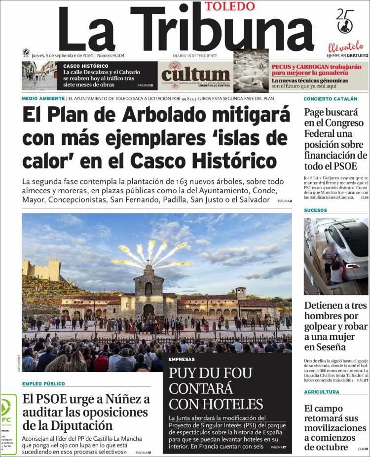 Portada de La Tribuna de Toledo (España)