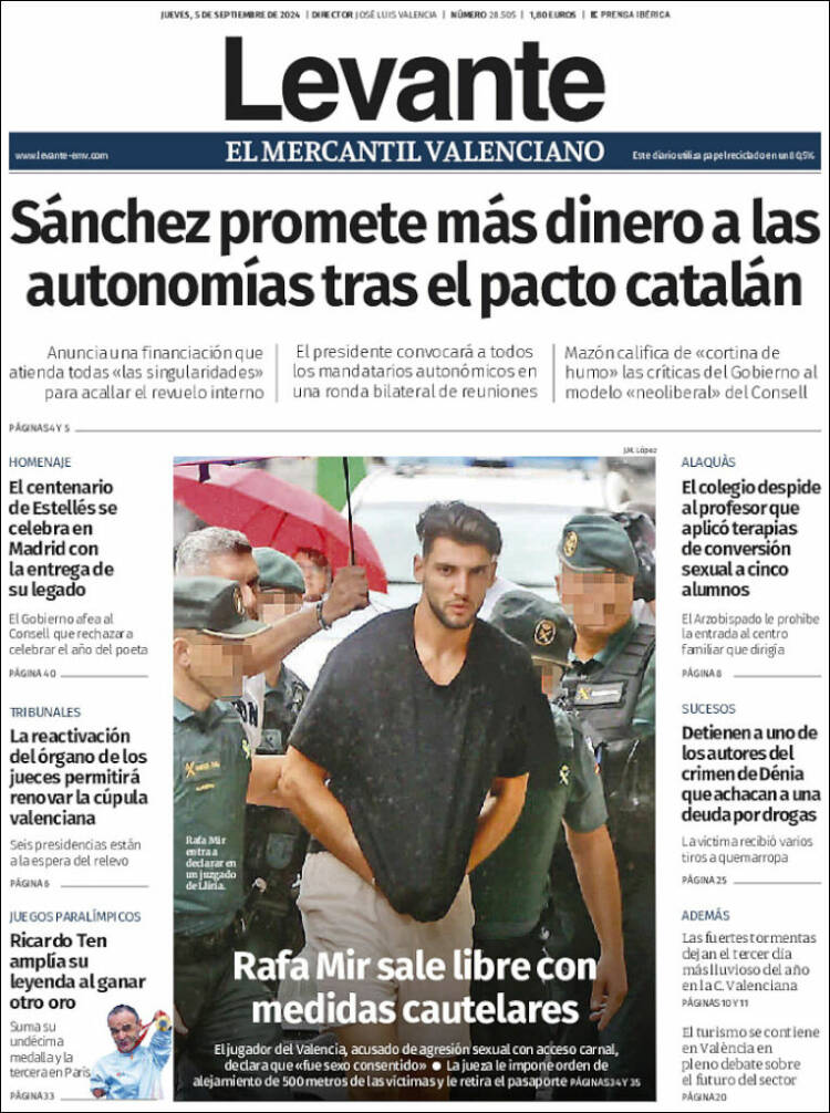 Portada de Levante (España)
