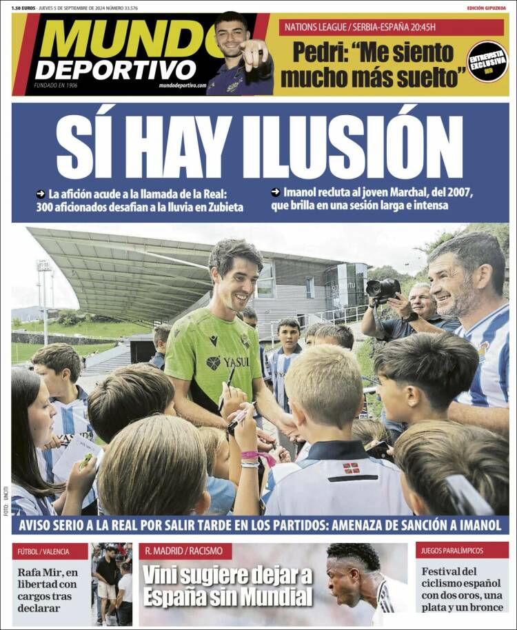 Portada de Mundo Deportivo Gipuzkoa (España)