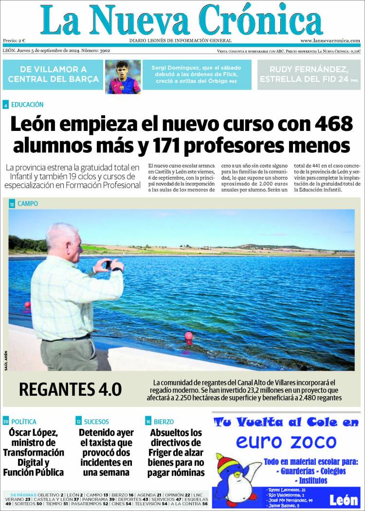 Portada de La Nueva Crónica (España)