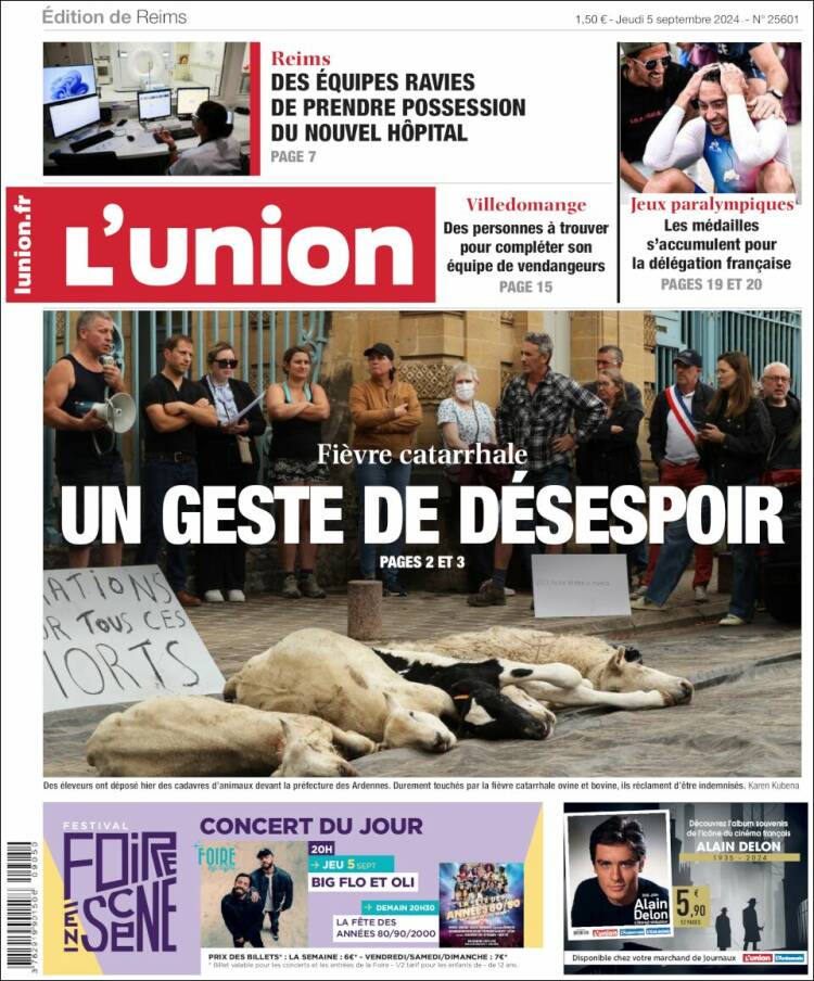 Portada de L'Union (Francia)