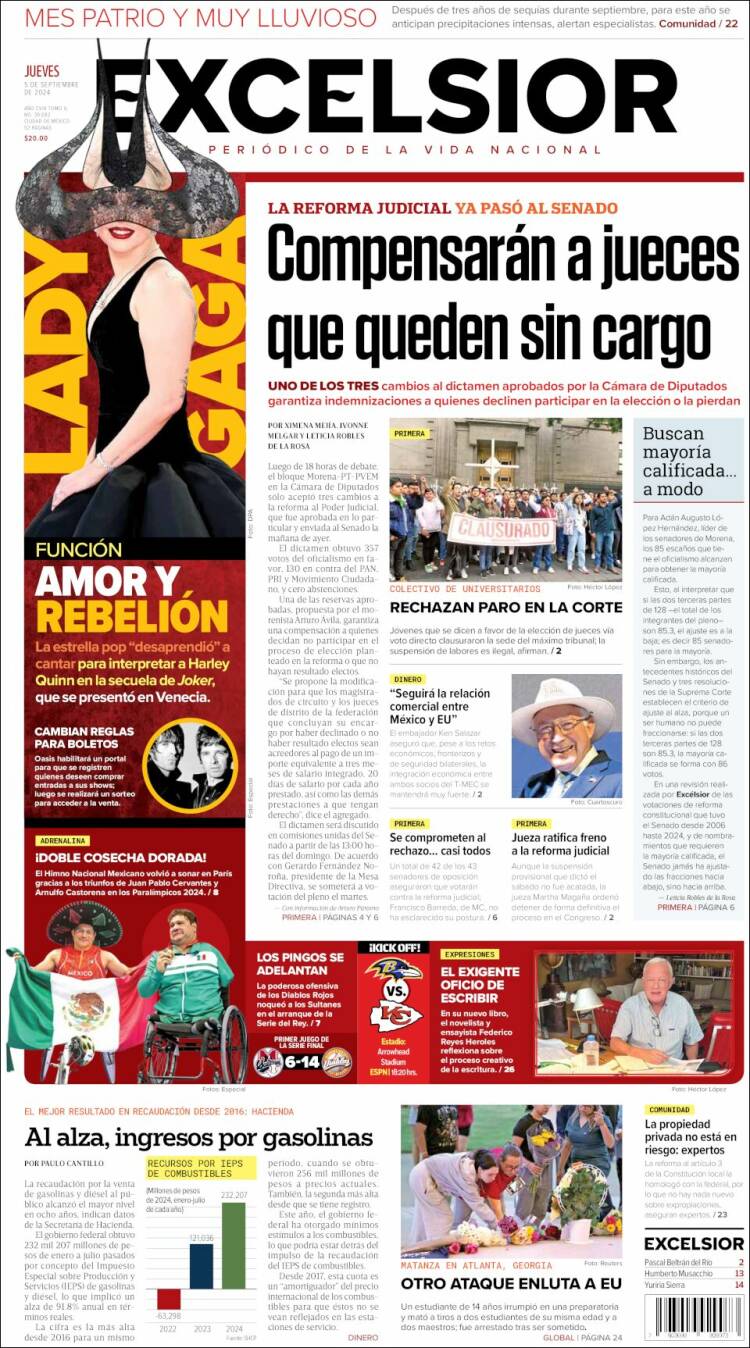 Portada de Excelsior (M&eacute;xico)