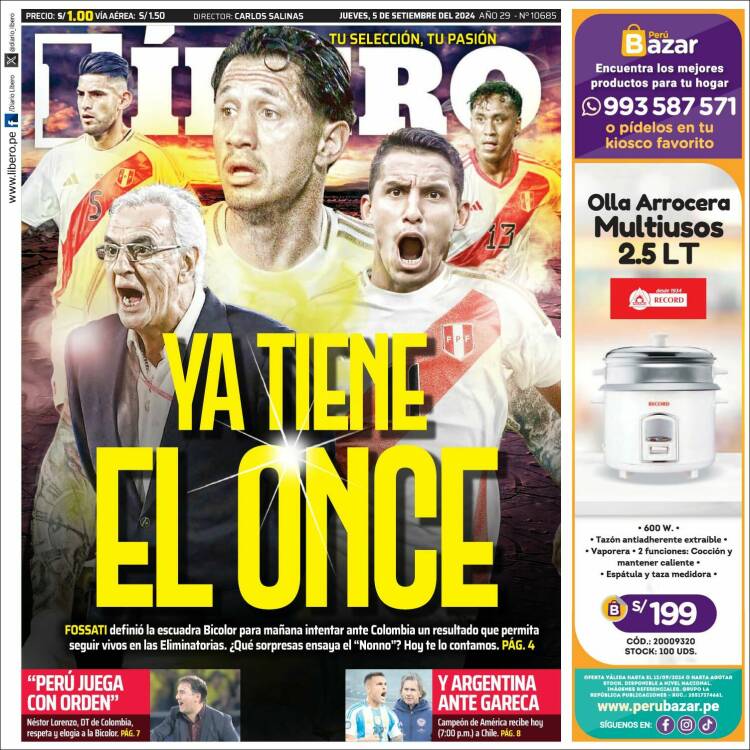 Portada de Líbero (Per&uacute;)