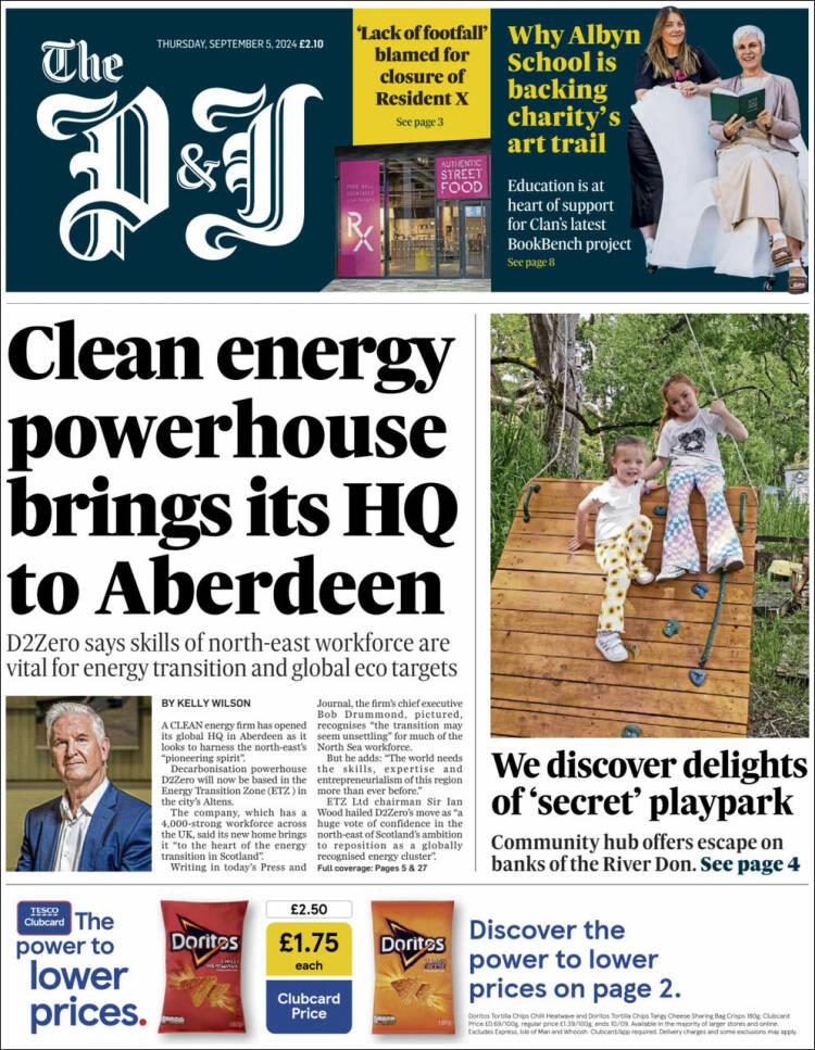 Portada de The Press and Journal (Reino Unido)