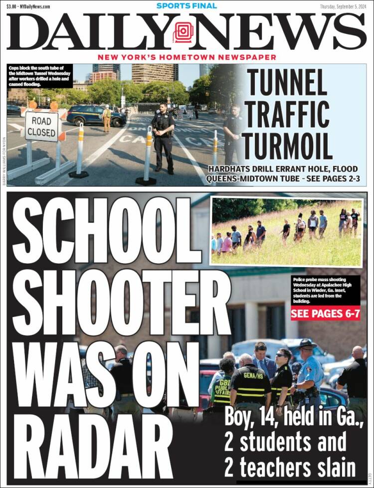 Portada de Daily News - New York (USA)