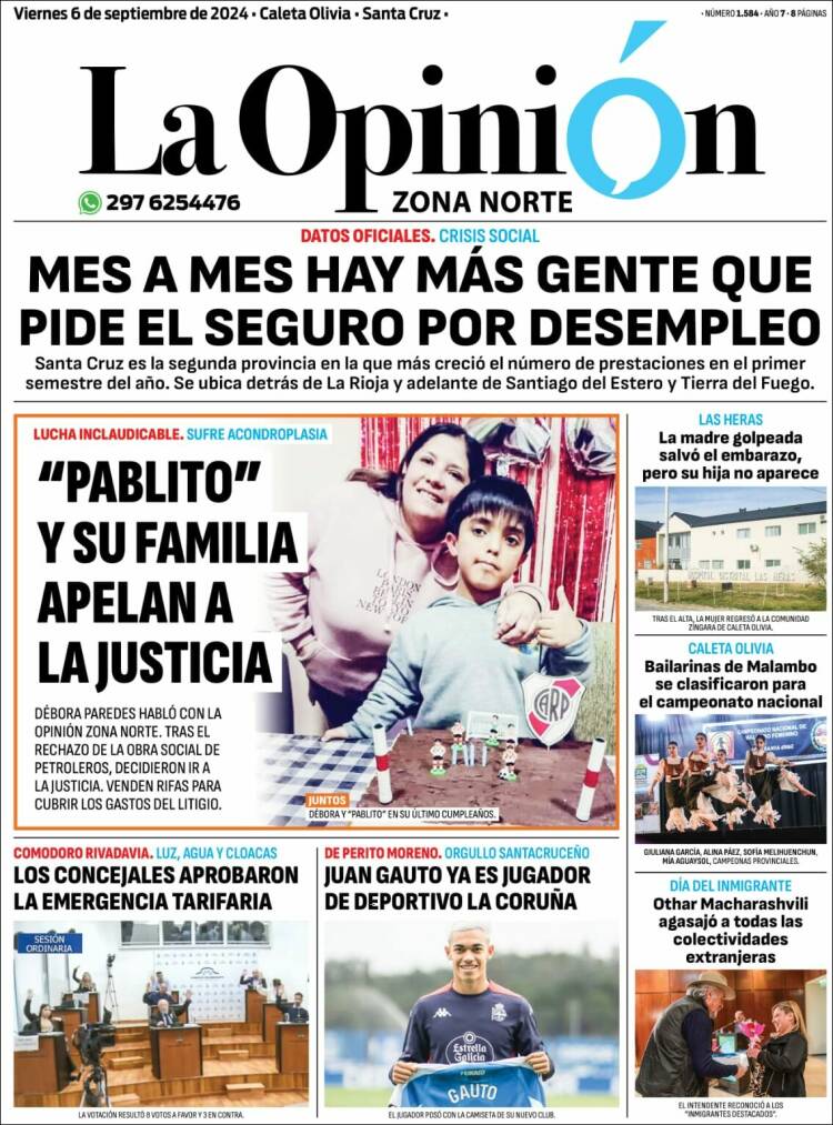 Portada de La Opinión Zona Norte (Argentina)