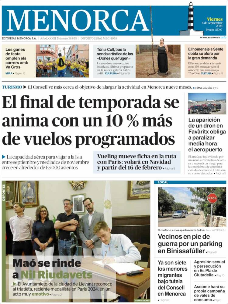 Portada de Menorca - Diario Insular (España)