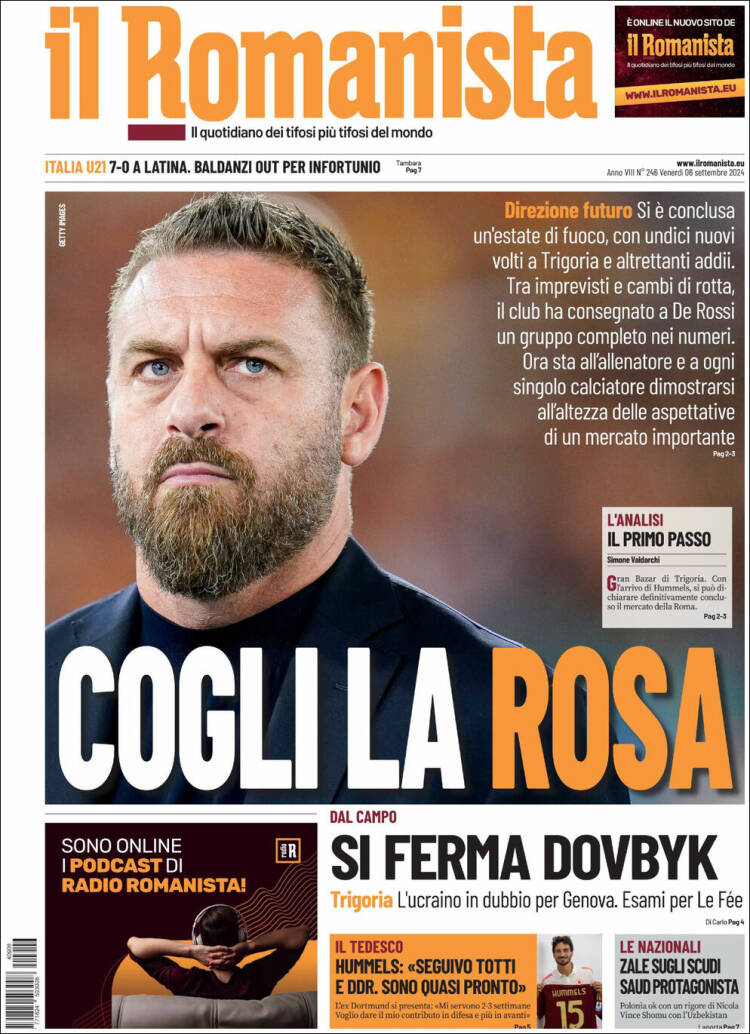Portada de Romanista (Italia)
