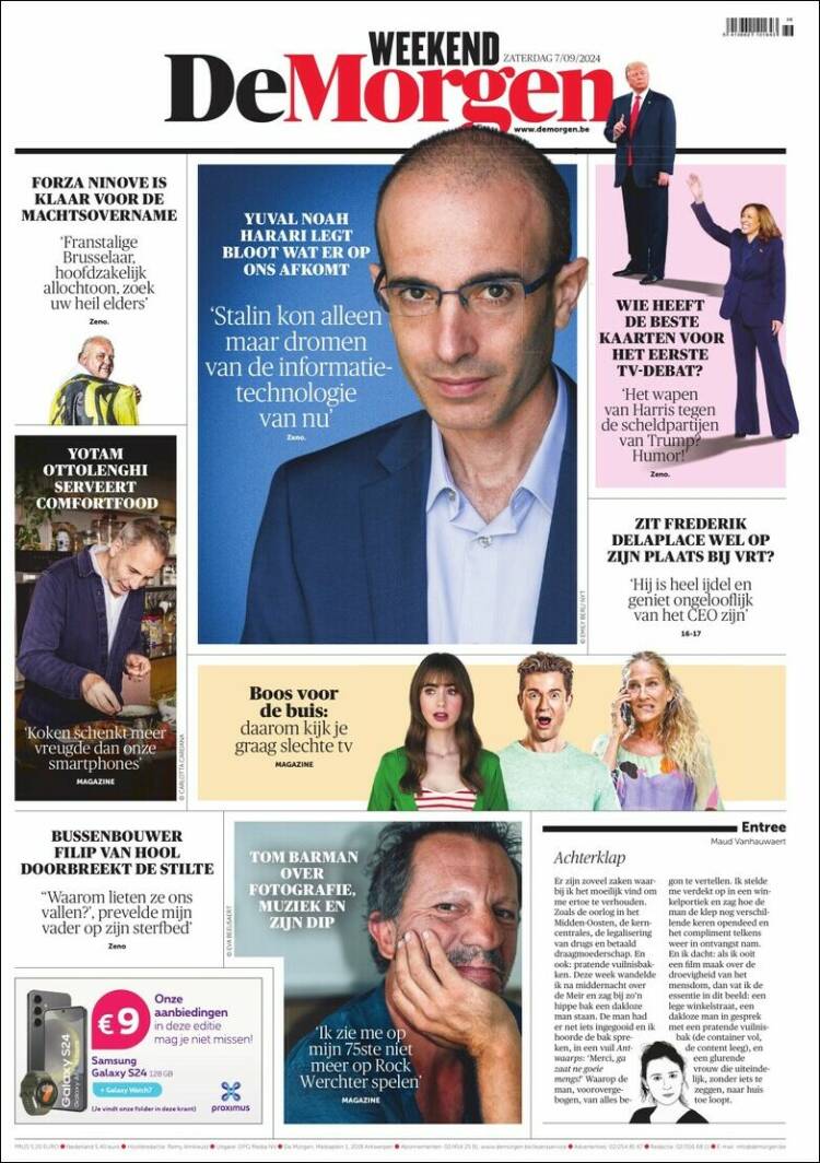 Portada de De Morgen (B&eacute;lgica)