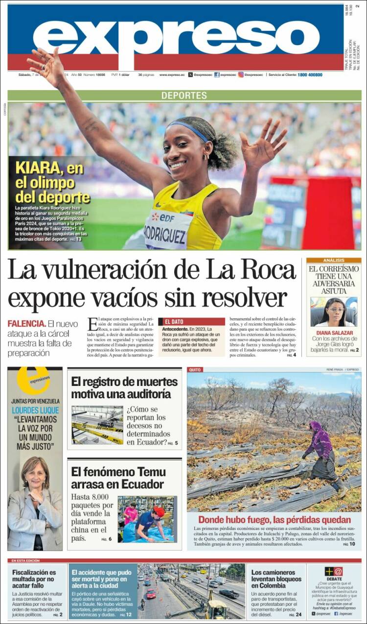 Portada de Expreso (Ecuador)