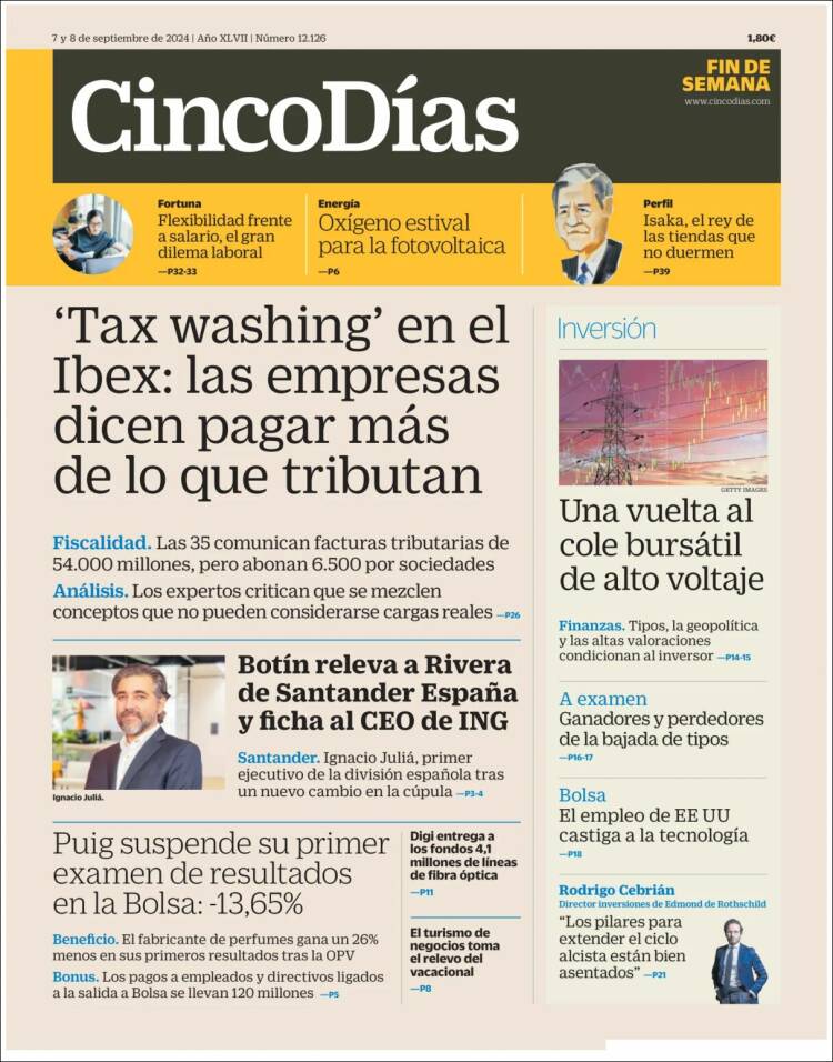 Portada de Cinco Días (Espa&ntilde;a)