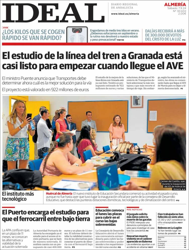 Portada de Ideal Almeria (España)
