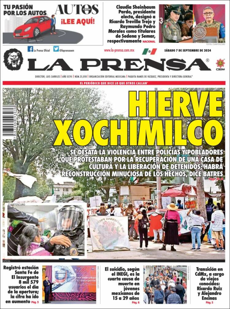 Portada de La Prensa (M&eacute;xico)