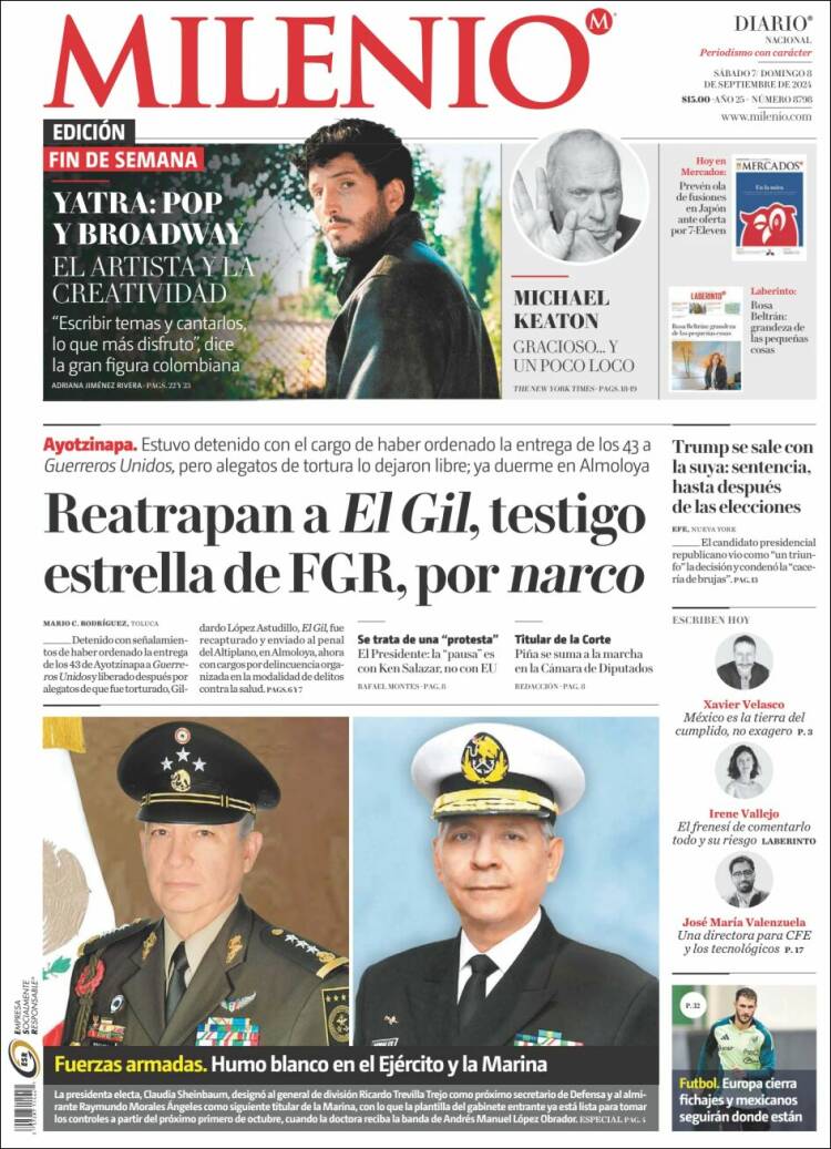 Portada de Milenio (M&eacute;xico)