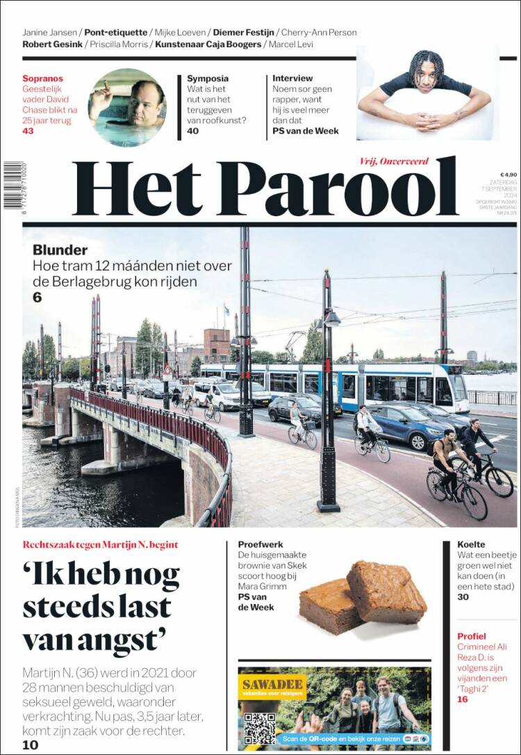 Portada de Het Parool (Pa&iacute;ses Bajos)