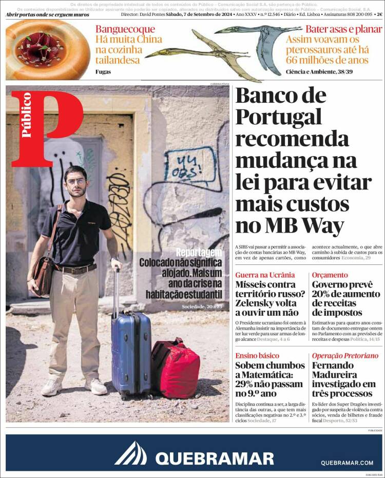 Portada de Público (Portugal)