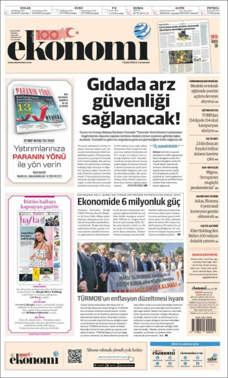 Portada de Dünya (Turqu&iacute;a)