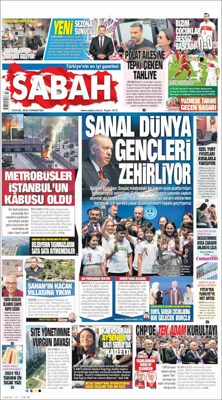 Portada de Sabah (Turqu&iacute;a)