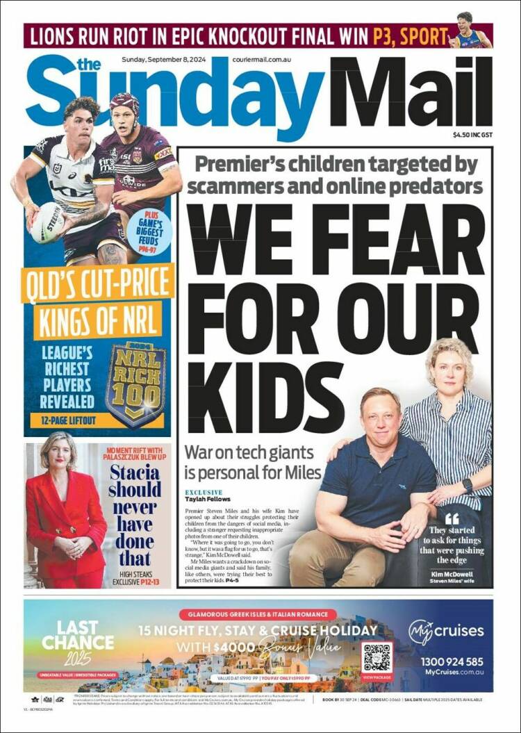 Portada de The Courier-Mail (Australia)