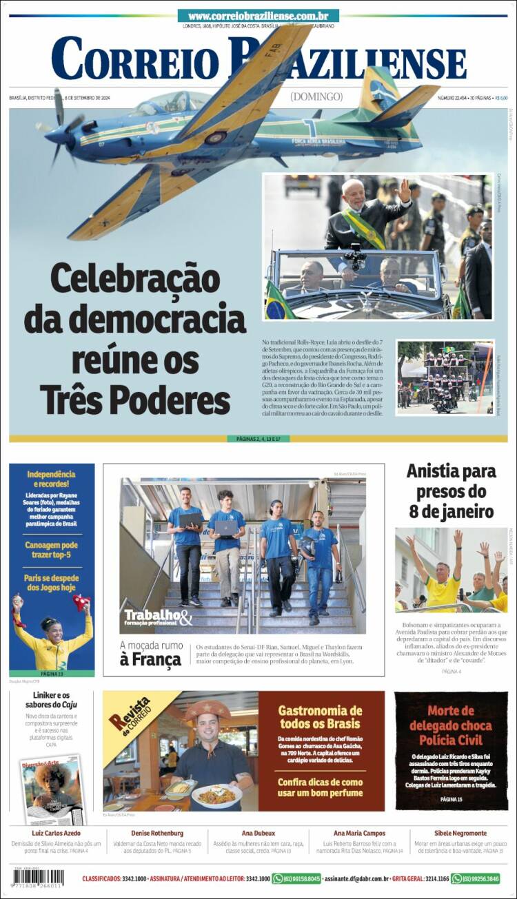Portada de Correio Braziliense (Brasil)