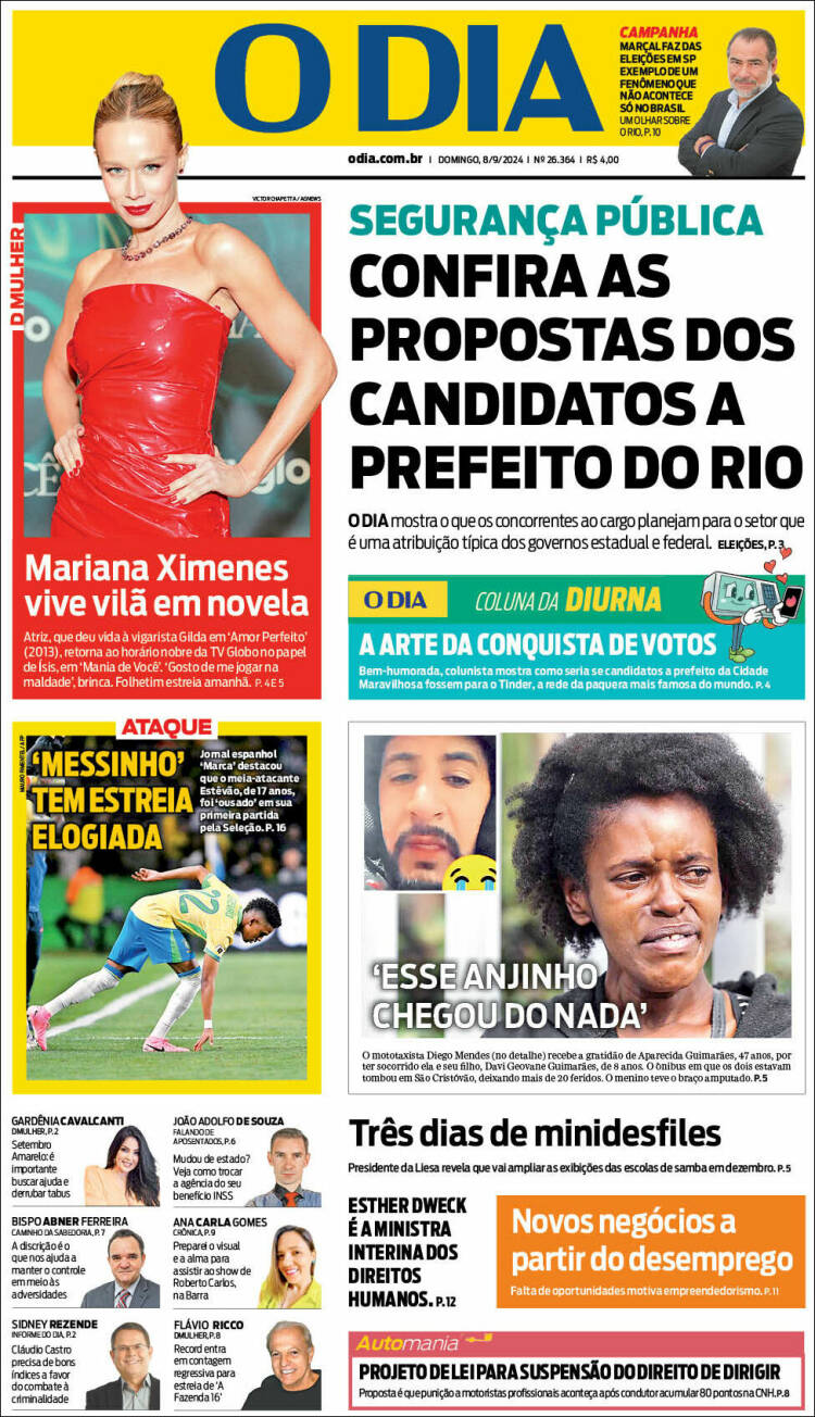 Portada de O Dia (Brasil)
