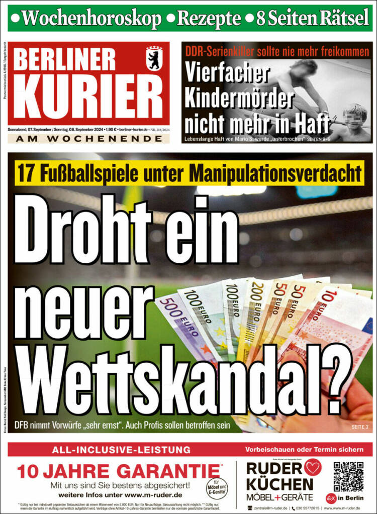 Portada de Berliner Kurier - Startseite BK (Alemania)
