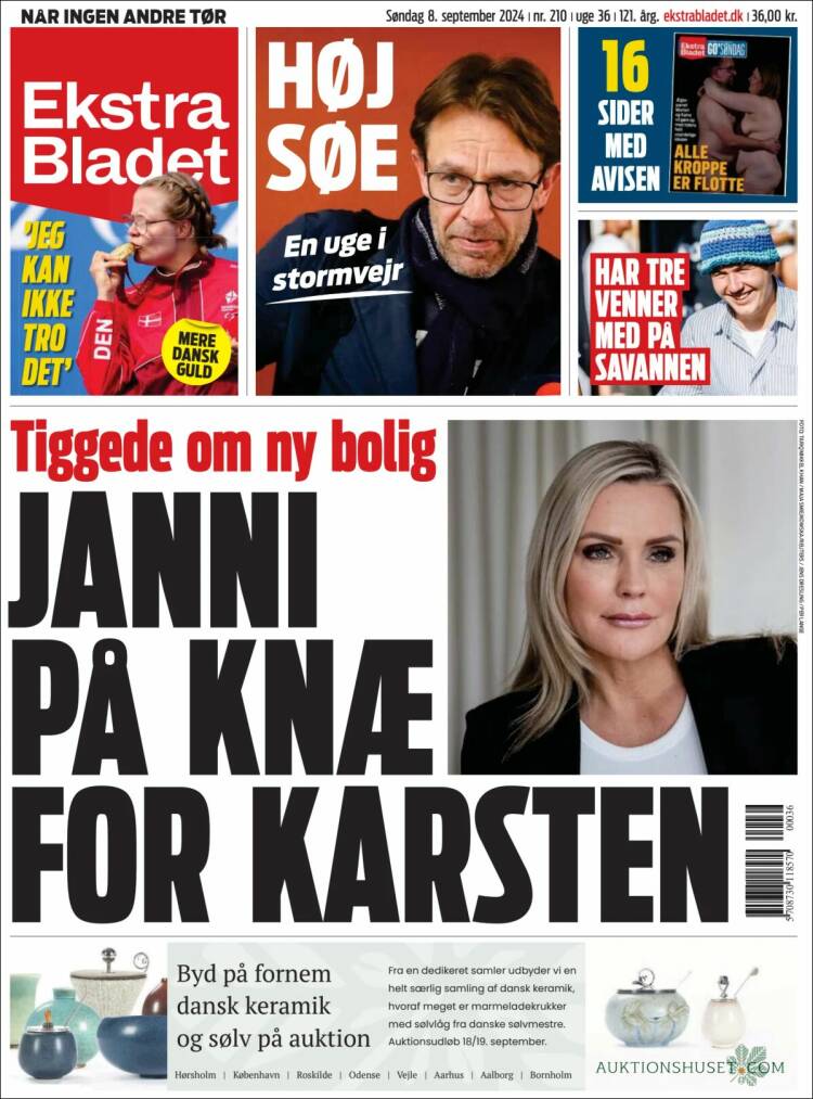Portada de Ekstra Bladet (Dinamarca)