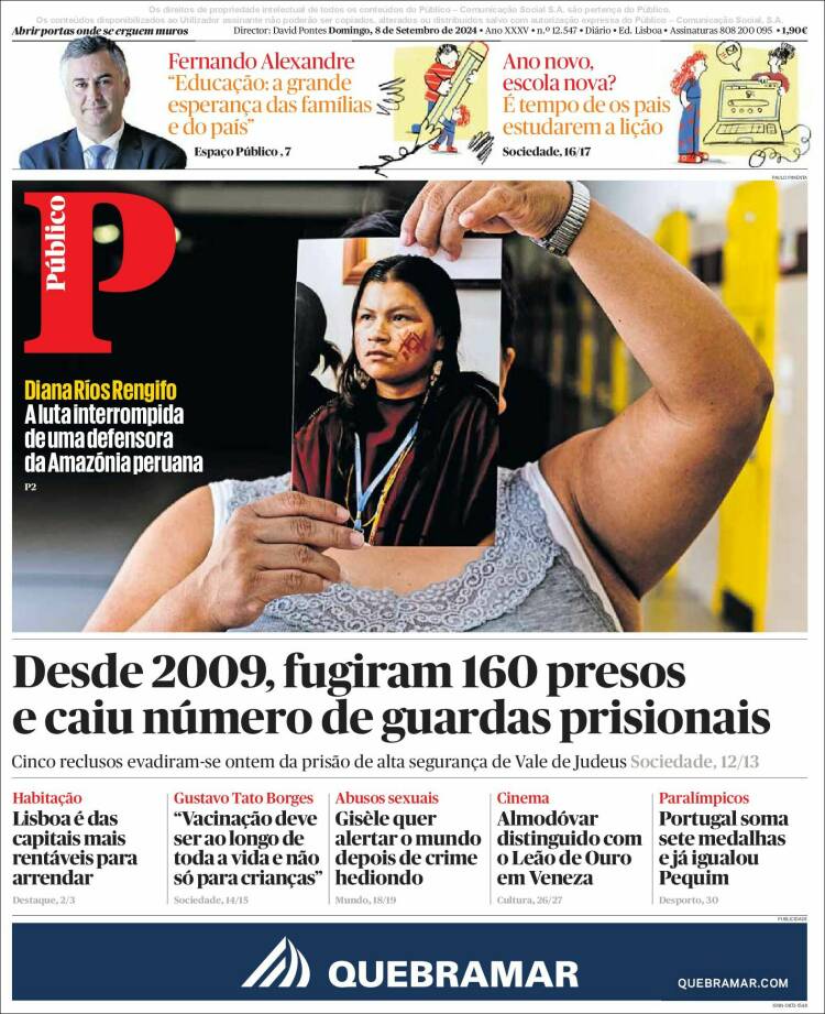 Portada de Público (Portugal)