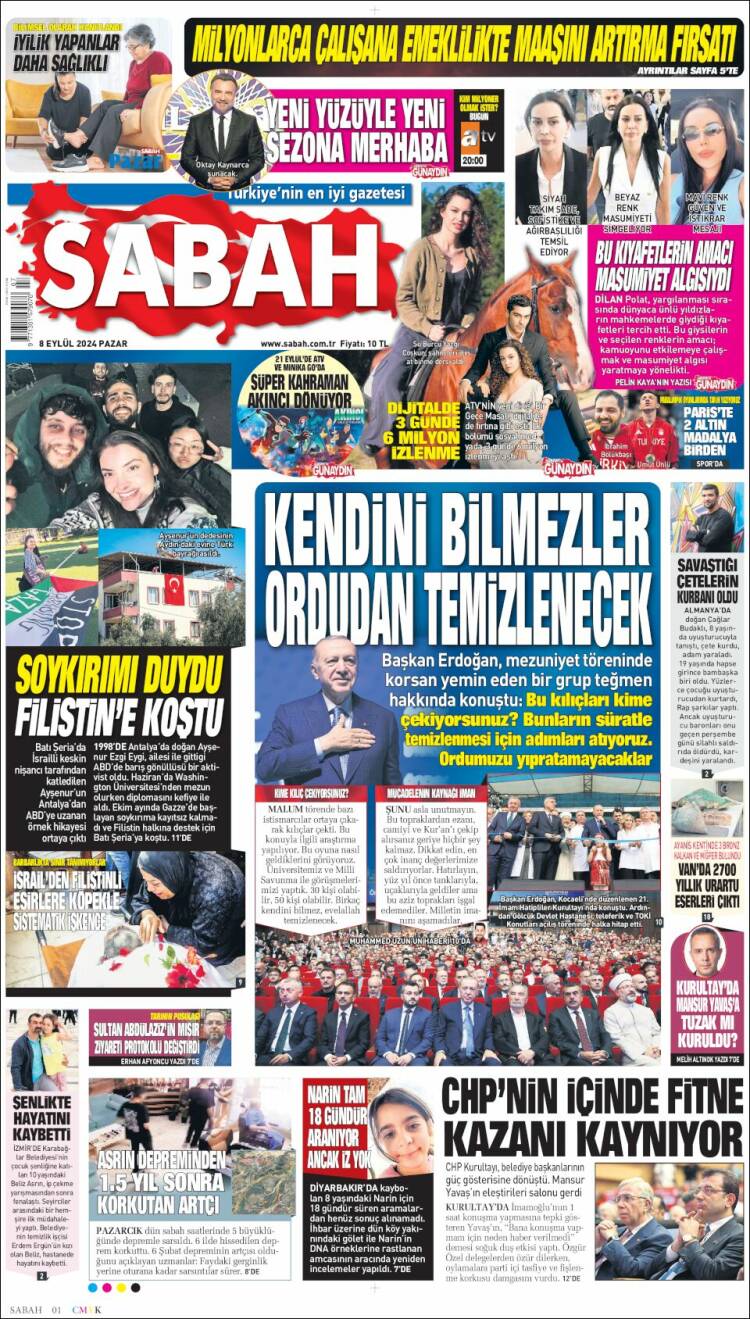Portada de Sabah (Turqu&iacute;a)