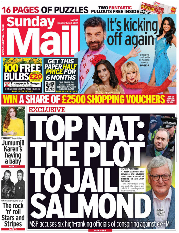 Portada de Daily Record (Reino Unido)