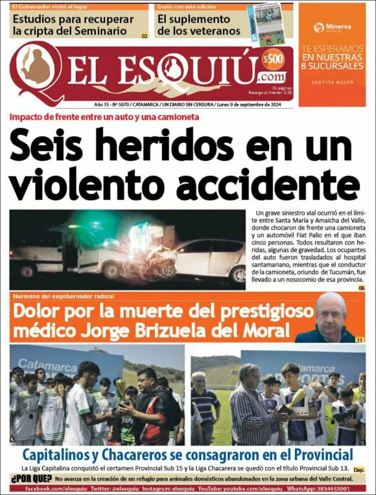 Portada de El Esquiu (Argentina)