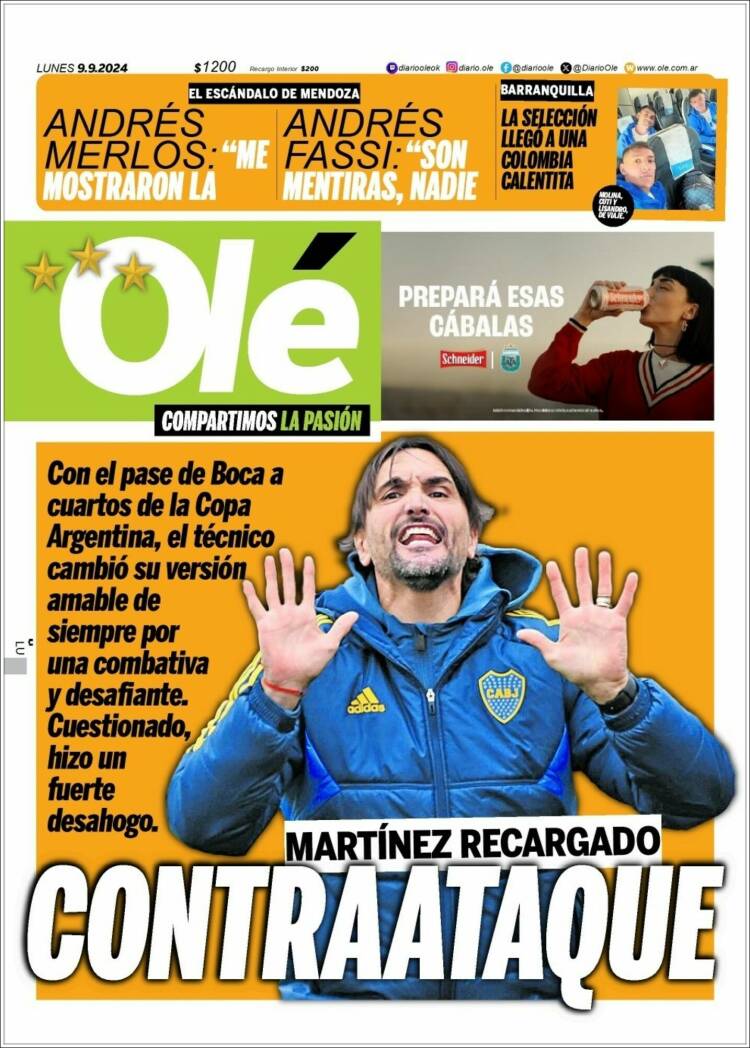 Portada de Olé (Argentina)
