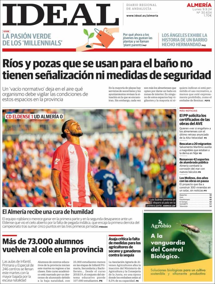 Portada de Ideal Almeria (España)