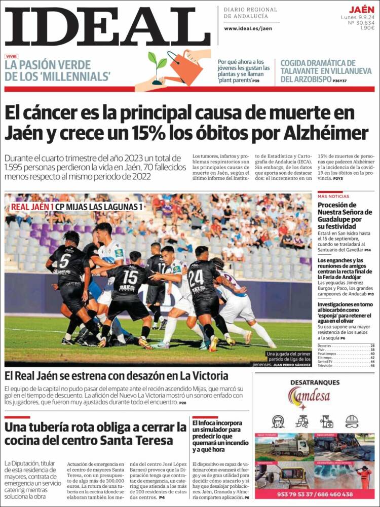 Portada de El Ideal de Jaén (España)