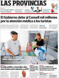 Portada de Las Provincias (España)