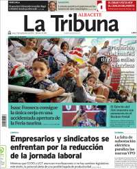 Portada de La Tribuna de Albacete (España)