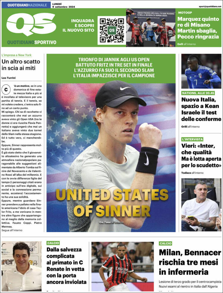 Portada de Quotidiano Sportivo (Italia)