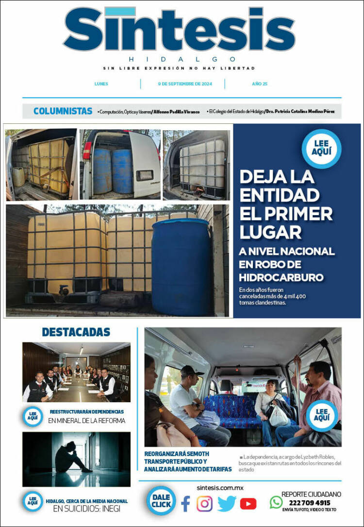 Portada de Sistesis - Hidalgo (M&eacute;xico)