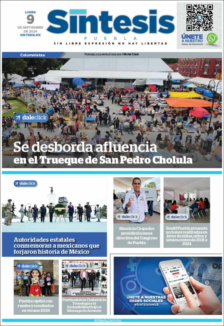 Portada de Síntesis - Puebla (M&eacute;xico)