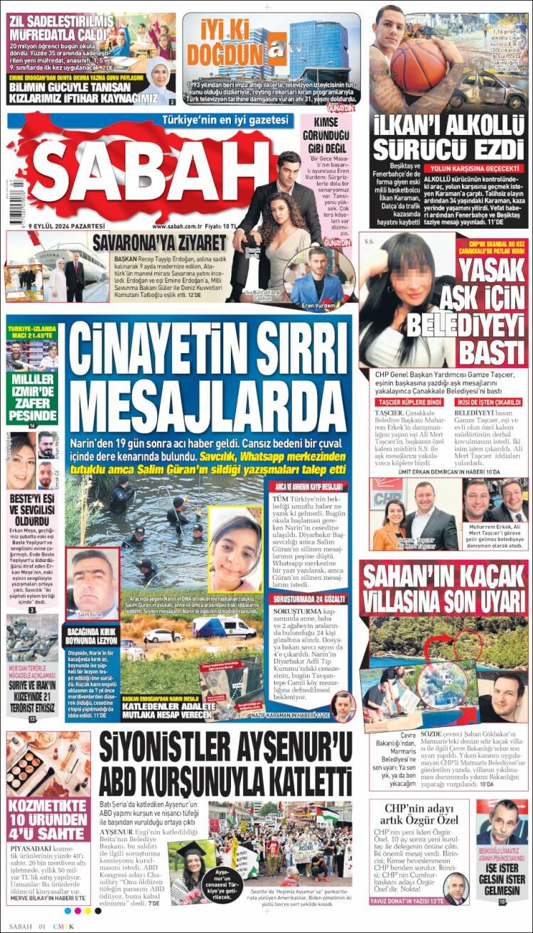 Portada de Sabah (Turqu&iacute;a)