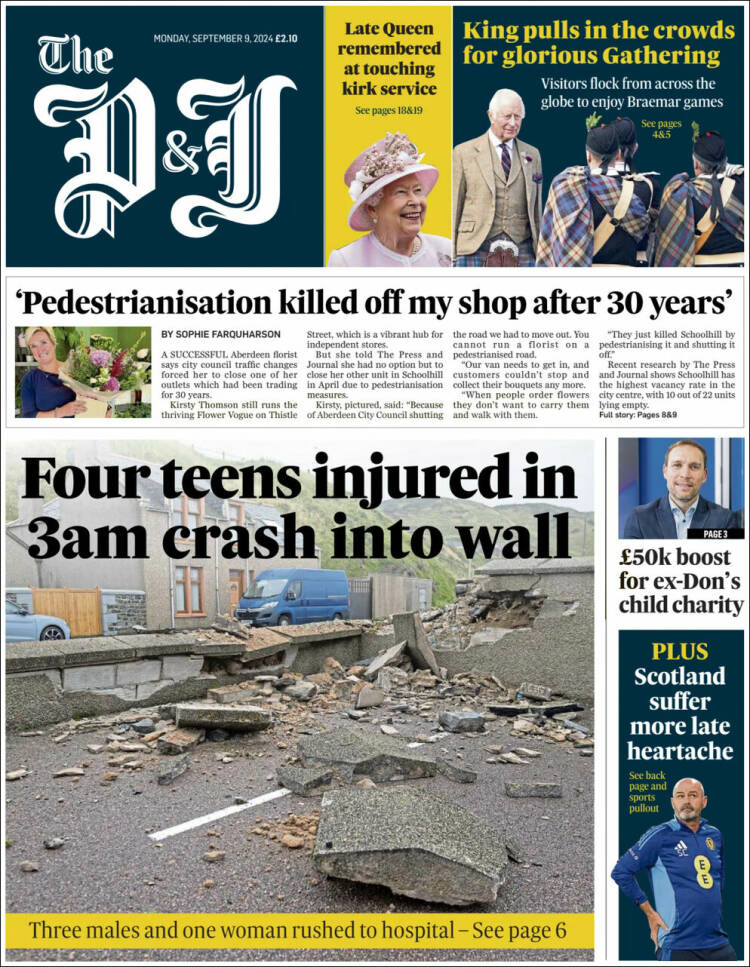 Portada de The Press and Journal (Reino Unido)