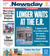 Portada de Newsday (USA)