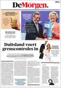 Portada de De Morgen (Belgique)