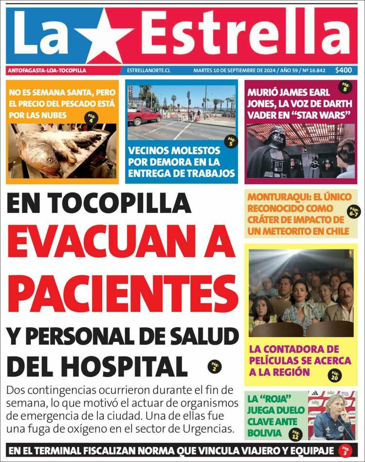 Portada de La Estrella del Norte (Chile)