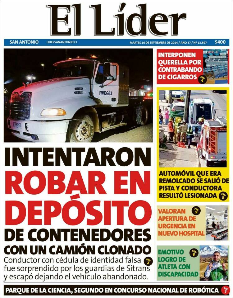 Portada de Lider de San Antonio (Chile)