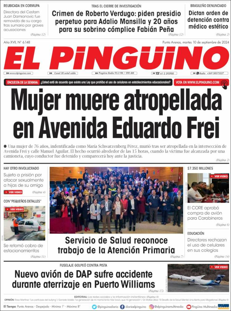 Portada de El Pingüino (Chile)